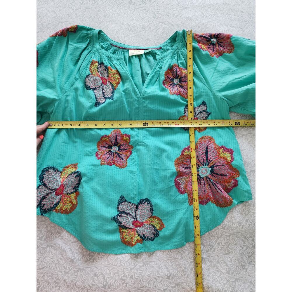 Anthropologie Maeve Embroidered Peasant Blouse, Plus Size 1X - Picture 5 of 5